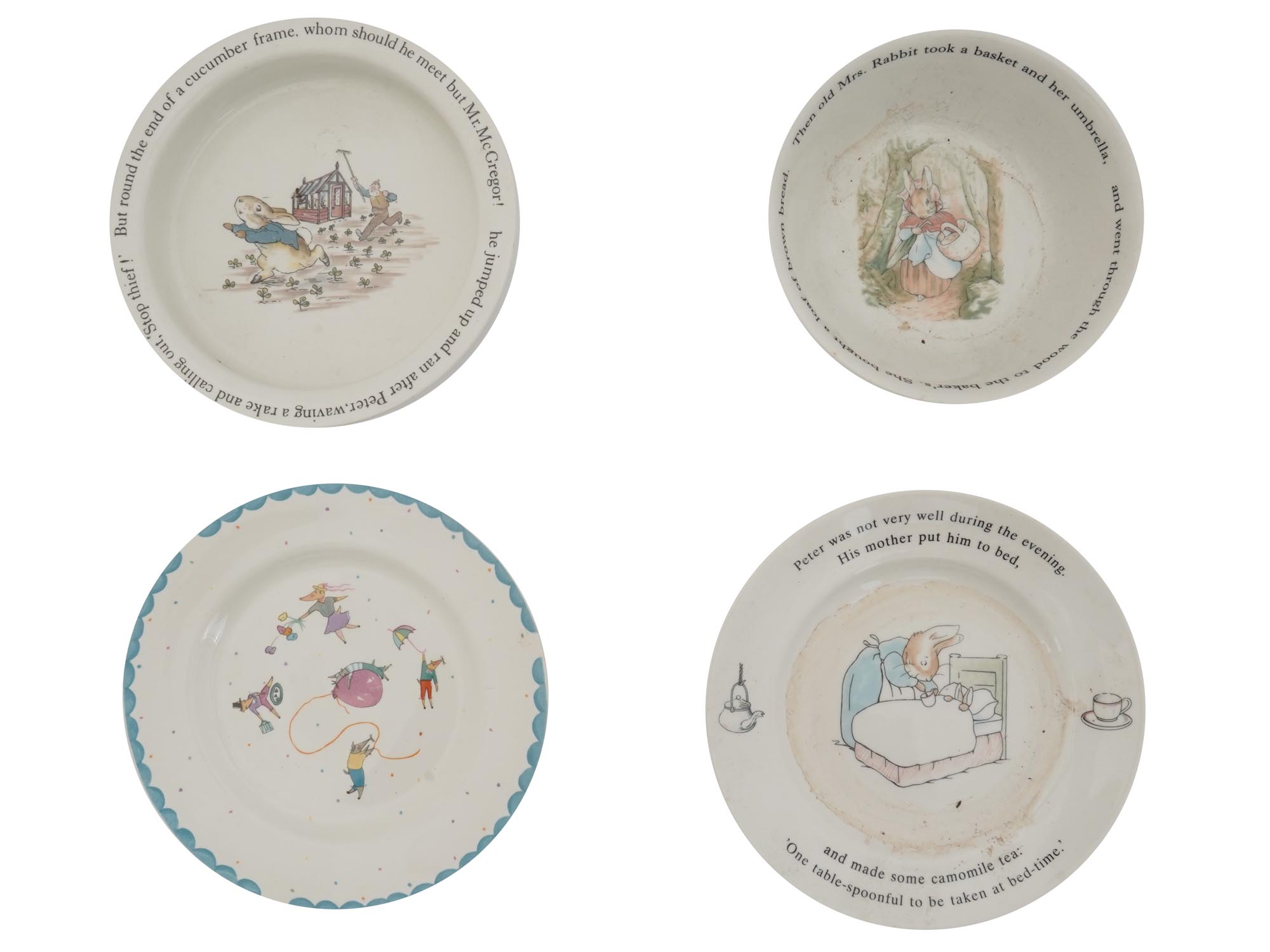 ENGLISH WEDGWOOD PORCELAIN KIDS SERVER WARES SET PIC-5